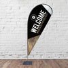 Dark Black Wood - Teardrop Flag