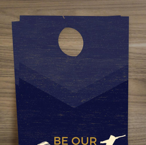Be Our Guest Purple Wood - Door Hanger