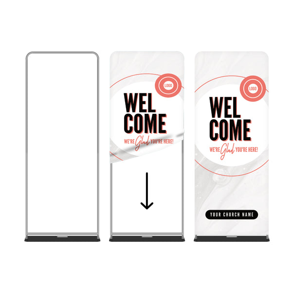 Modern Circles - Fabric Sleeve Banner