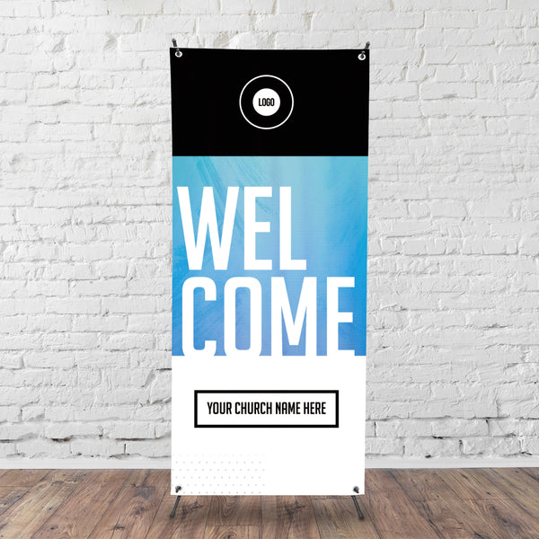 Gradient and Paint Clean - X-Stand Banner