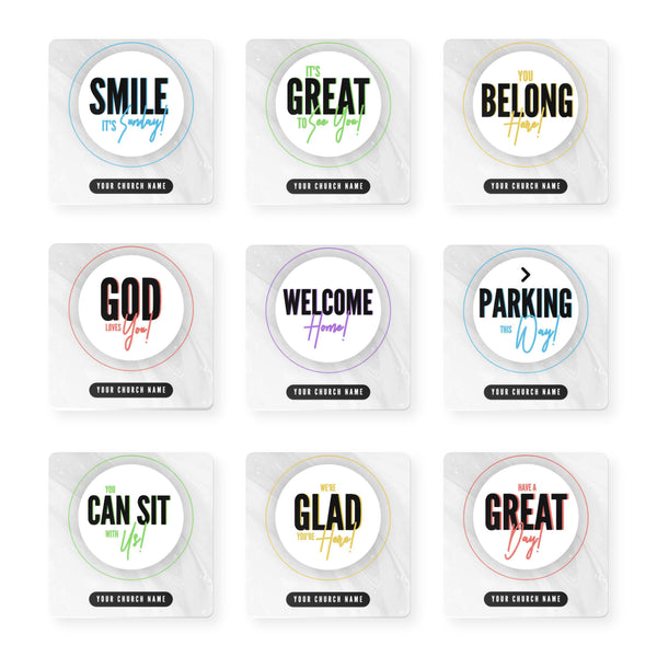 Modern Circles - Greeting Signs