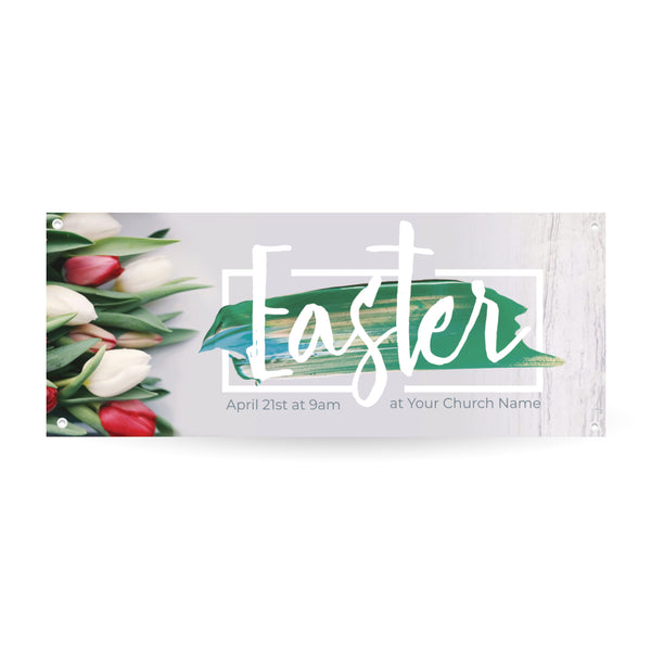 Easter Tulips and Paint - Horizontal Banner