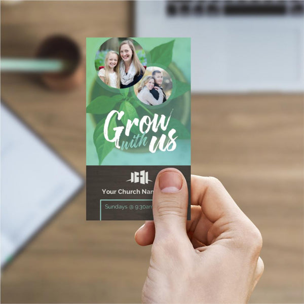 Grow With Us Gradient - Mini Invitation Card