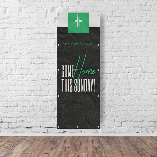 Come Home This Sunday - Vertical Banner