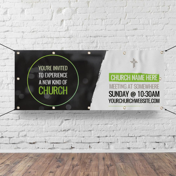 New Kind of Church Green Circle - Horizontal Banner