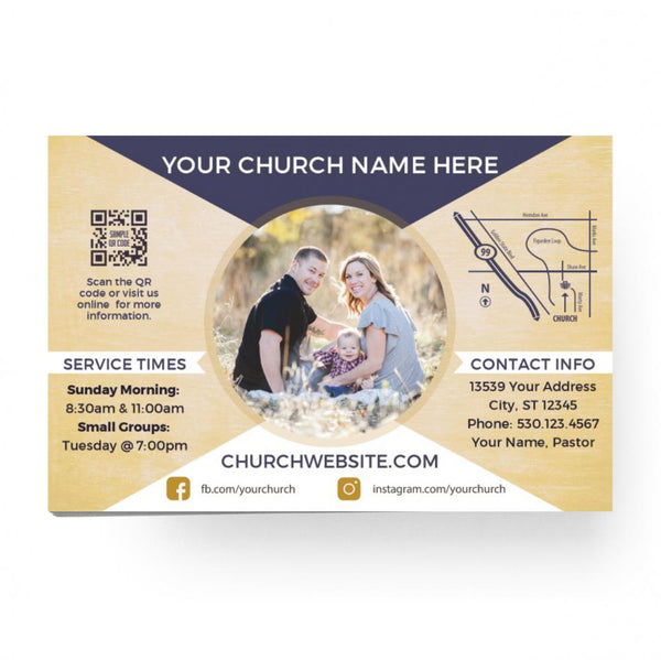 Be Our Guest Purple Wood - Standard Invitation Card