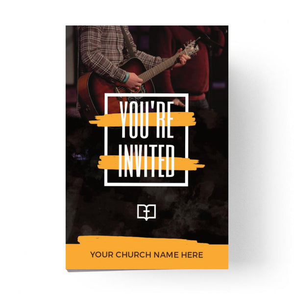 You're Invited Orange Paint - Standard Invitation Card