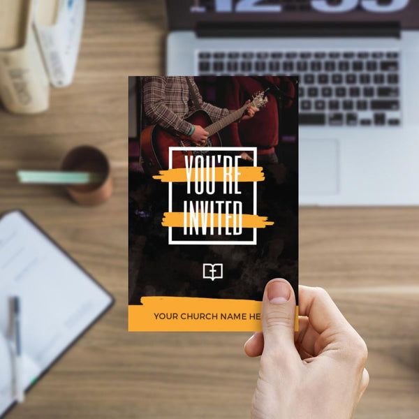 You're Invited Orange Paint - Standard Invitation Card