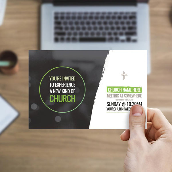 New Kind of Church Green Circle - Standard Invitation Card