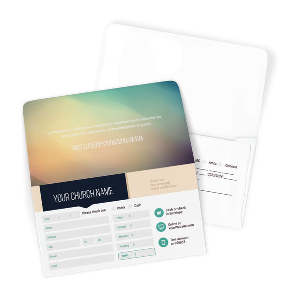 Abstract Yearly Theme - Long Flap Offering Envelope