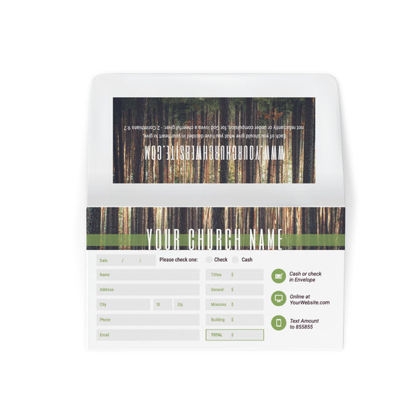 Forest Yearly Theme - Long Flap Offering Envelope