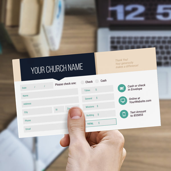 Abstract Yearly Theme - Long Flap Offering Envelope