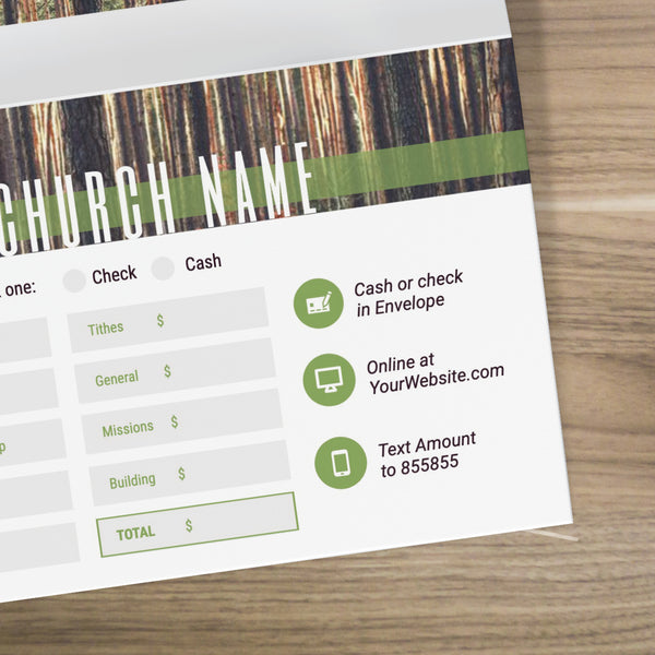 Forest Yearly Theme - Long Flap Offering Envelope