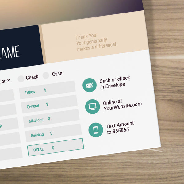 Abstract Yearly Theme - Long Flap Offering Envelope