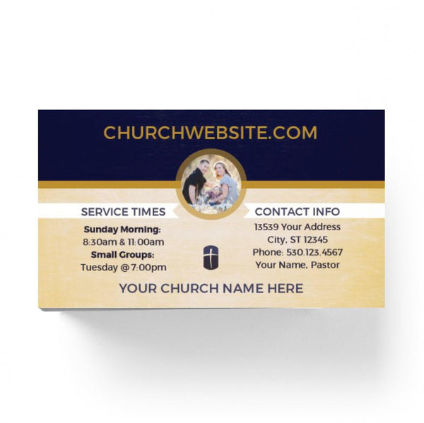Be Our Guest Purple Wood - Mini Invitation Card
