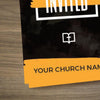 You're Invited Orange Paint - Mini Invitation Card