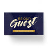 Be Our Guest Purple Wood - Mini Invitation Card