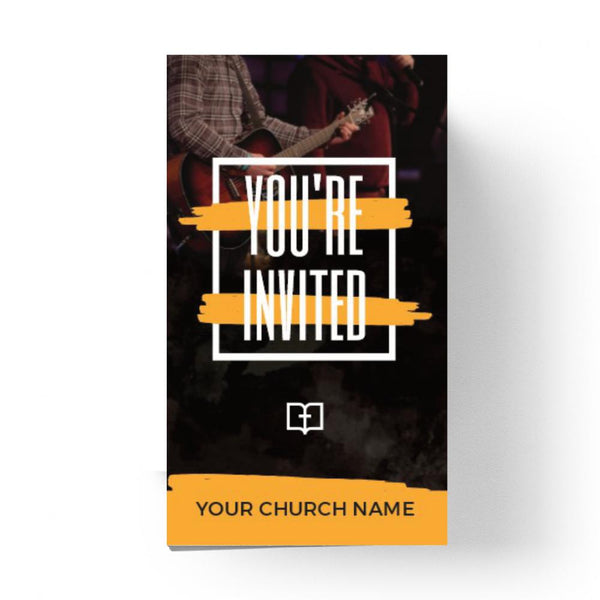 You're Invited Orange Paint - Mini Invitation Card