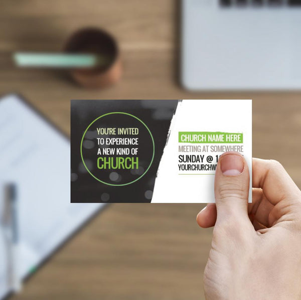 New Kind of Church Green Circle - Mini Invitation Card