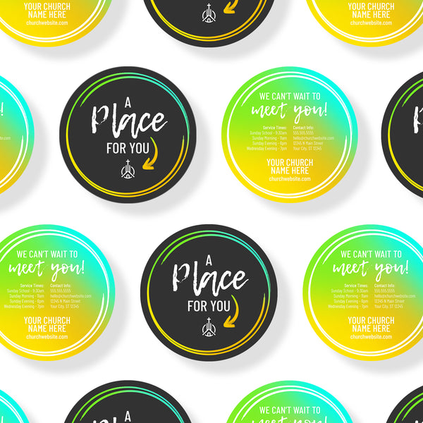 Gradient Paint - Round Invitation Card