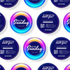 Neon Glow - Round Invitation Card