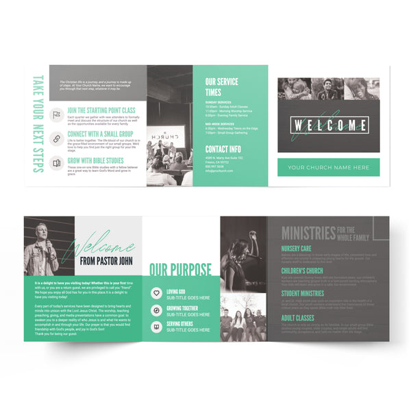 Modern Wood - Trifold Welcome Brochure