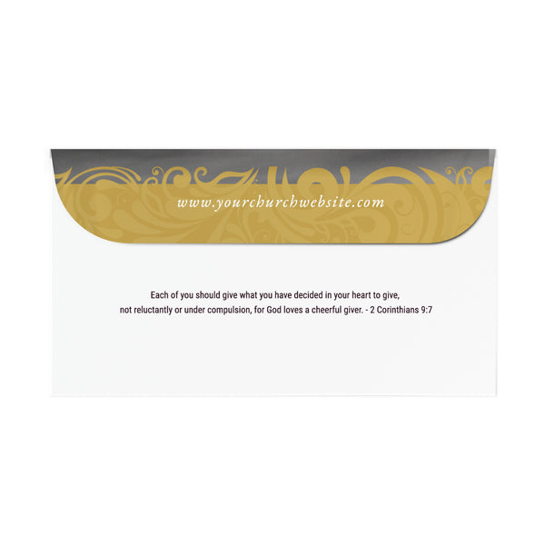 Crown Yearly Theme - Short Flap Offering Envelope
