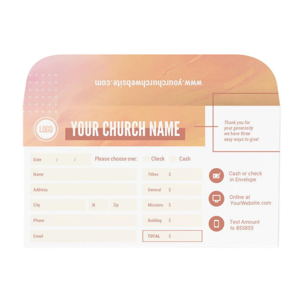 Welcome Paint - Short Flap Offering Envelope