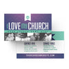 I Love My Church - Mini Invitation Card