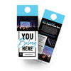 You Belong Here Blue Script - Door Hanger