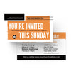 You're Invited Modern Orange - Mini Invitation Card
