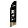 Dark Black Wood - Feather Flag