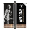 Dark Black Wood - Pole Banners