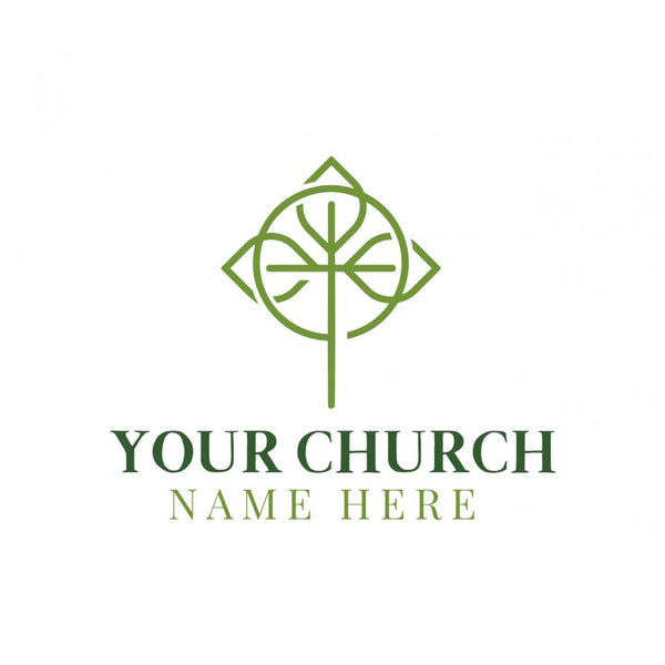 Circle Leaf Cross - Logo