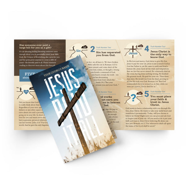 Jesus Paid It All - Trifold Tract