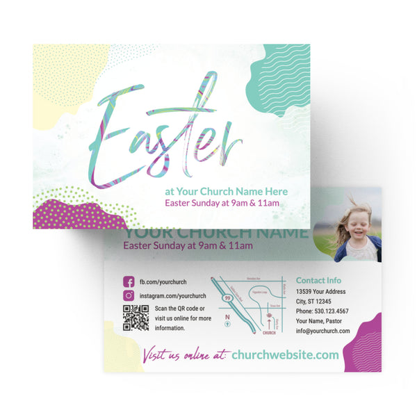 Easter Pastel Shapes - Standard Invitation Card
