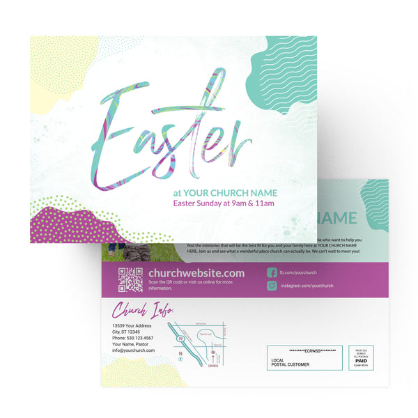 Easter Pastel Shapes - Small EDDM Mailer