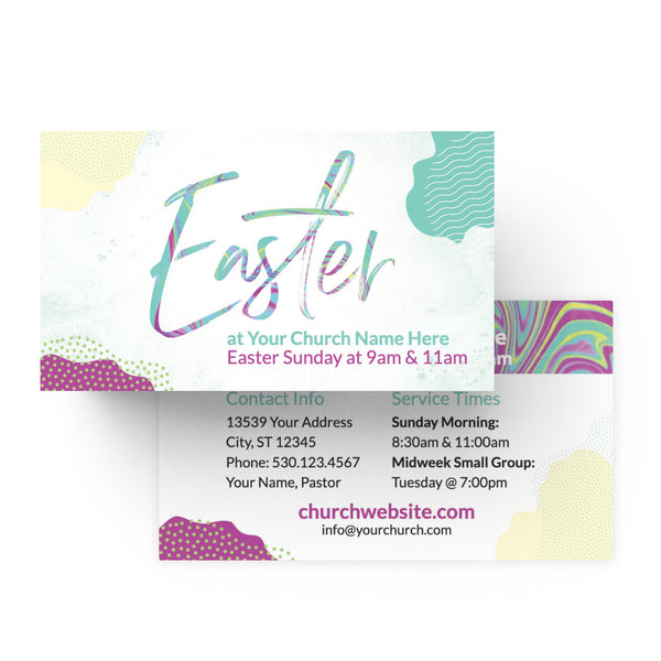 Easter Pastel Shapes - Mini Invitation Card