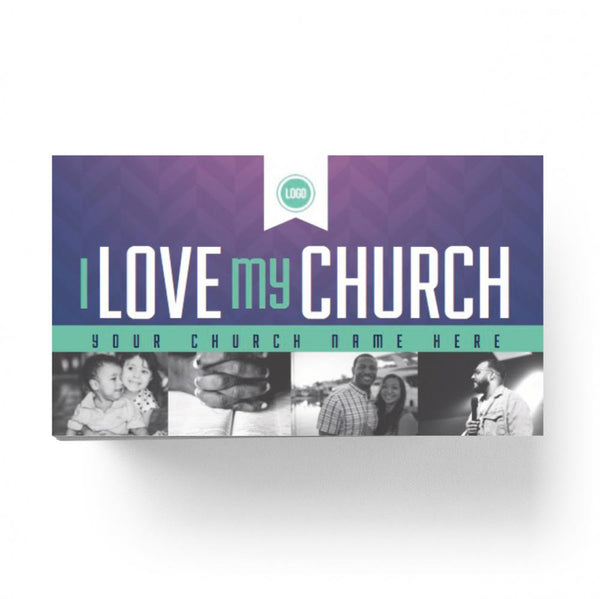 I Love My Church - Mini Invitation Card