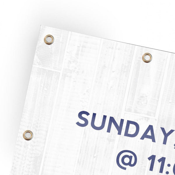 Grand Opening Blue Grunge - Vertical Banner