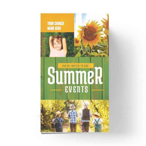 Summer Events Green - Mini Invitation Card