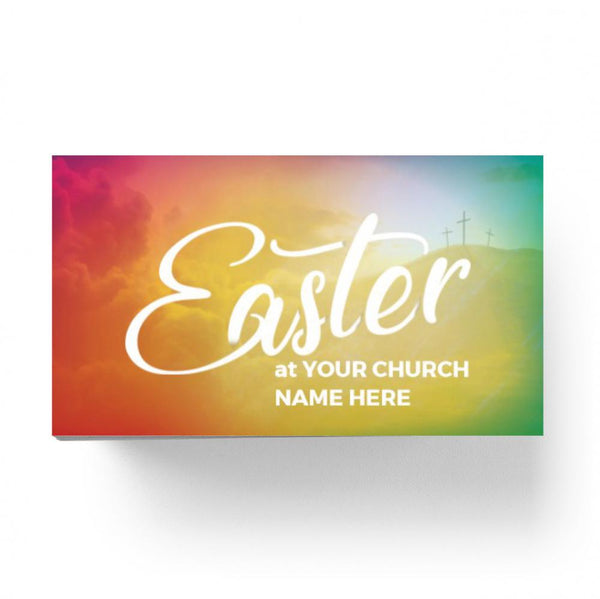 Easter Hillside Cross - Mini Invitation Card