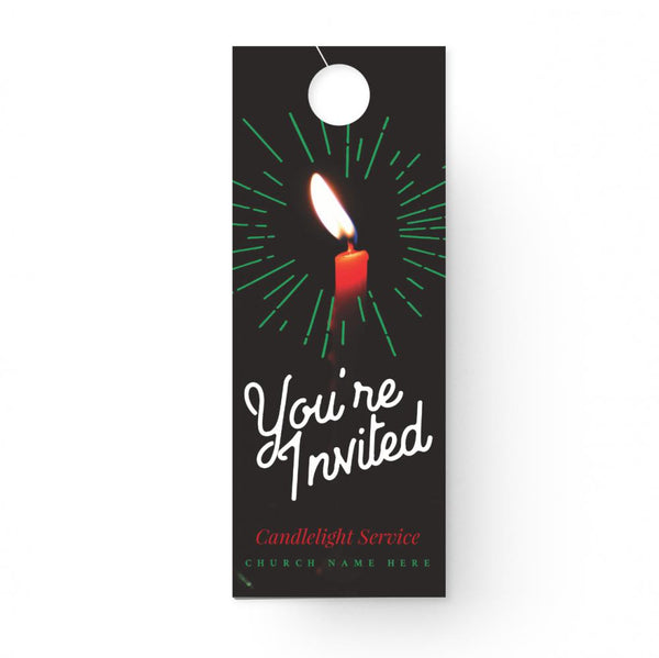 You're Invited Candle - Door Hanger