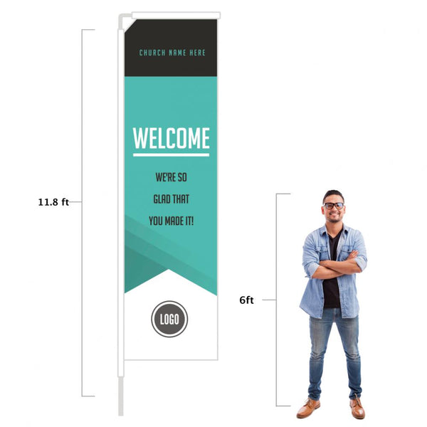 Gradient Banner - Rectangle Flag