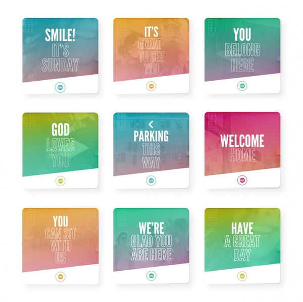 Angled Gradients - Greeting Signs