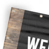 Dark Black Wood - Horizontal Banner