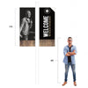 Dark Black Wood - Pole Banners