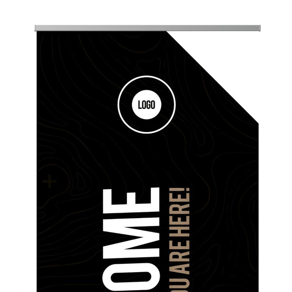 Dark Black Wood - Retractable Banner