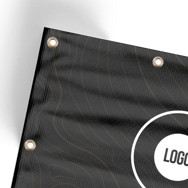 Dark Black Wood - Vertical Banner