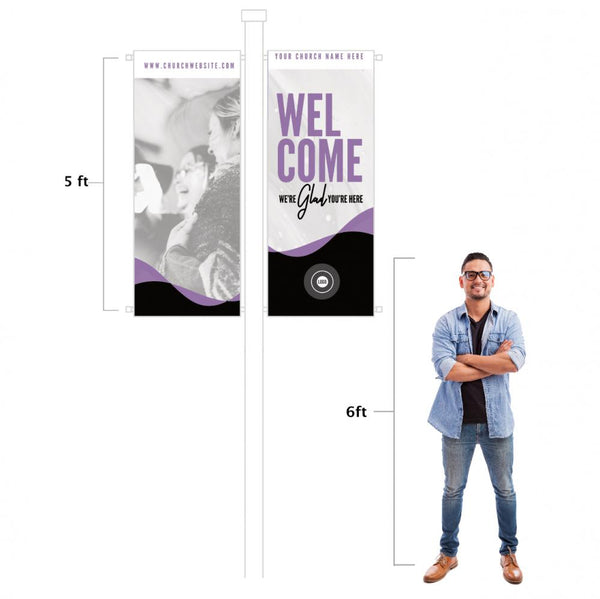 Wavy Lines - Pole Banners